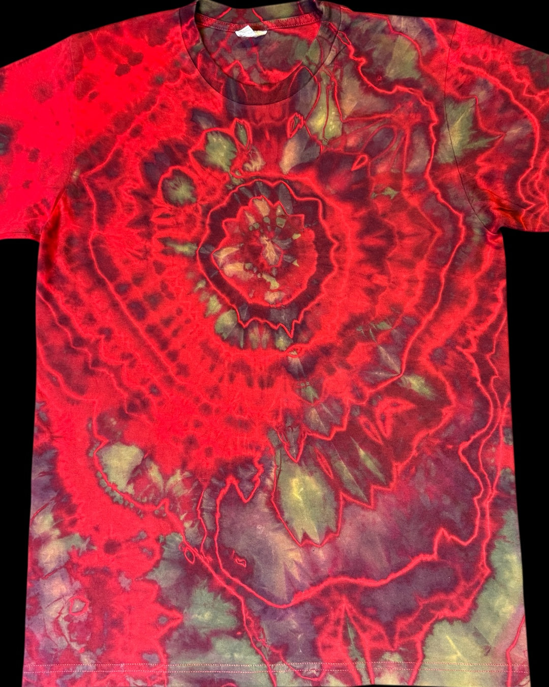 M - red reverse dyed cosmic geode tee