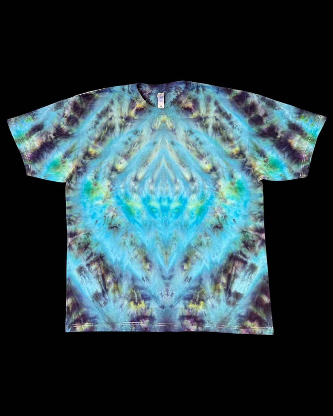 XL - ice dyed avalon jade mirrored cosmic roll tee