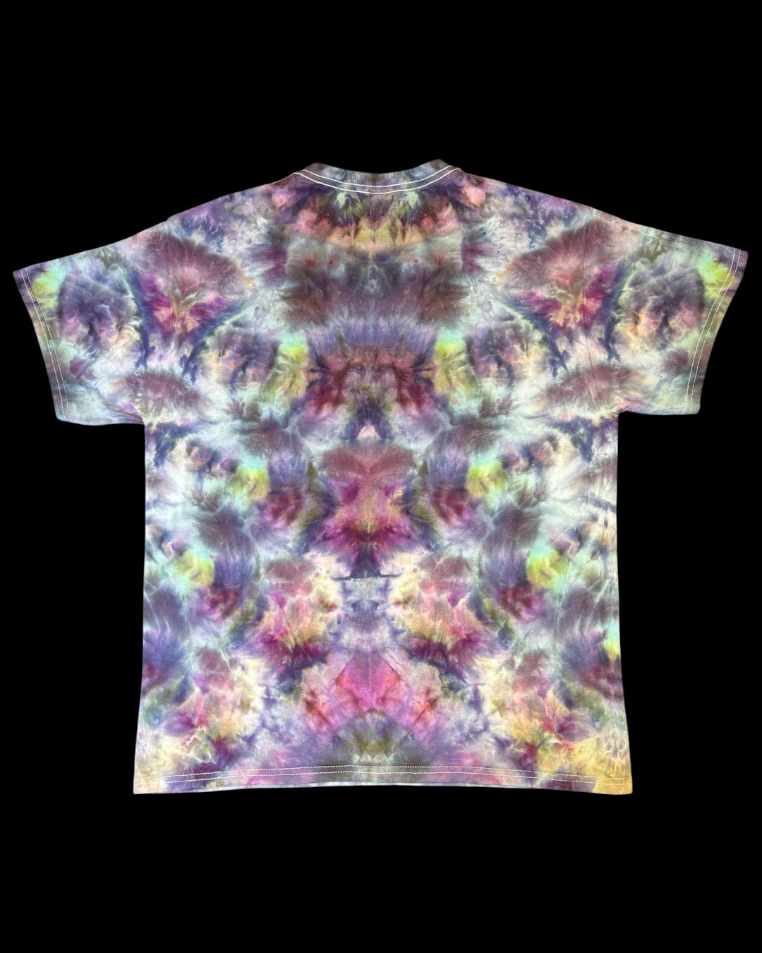 L - ice dyed interstellar cosmic mandala tee