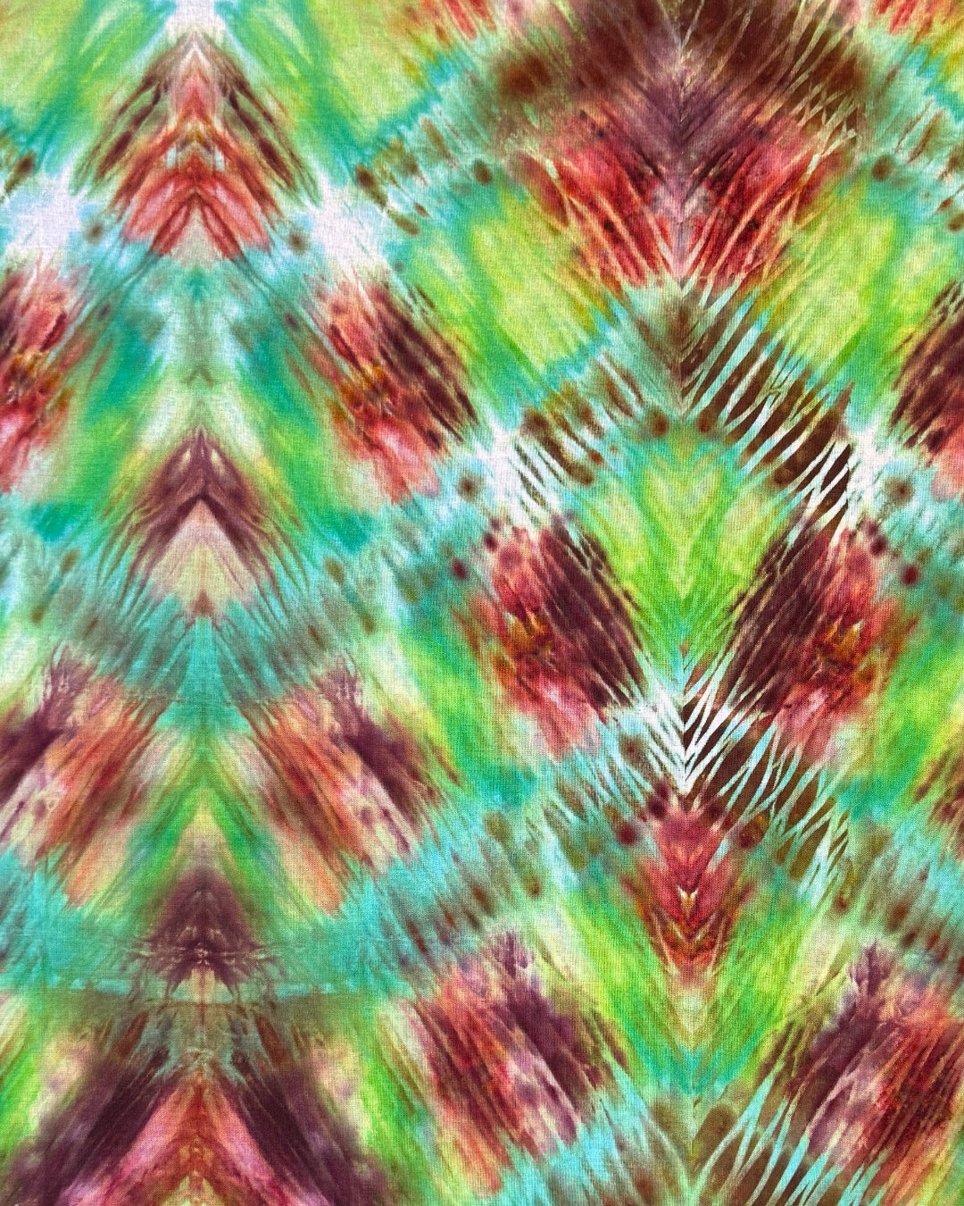 ice dyed green arashi shibori bandana