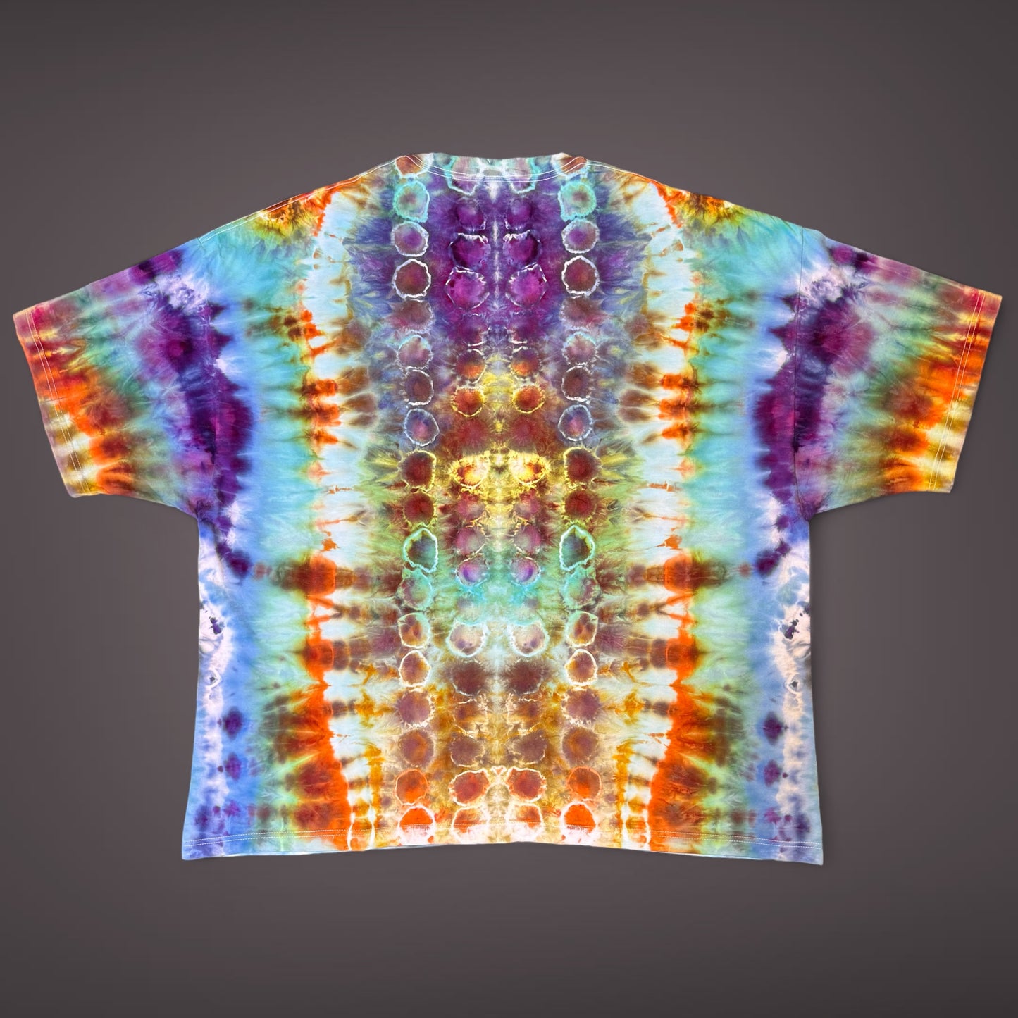 XXXXL - ice dyed cosmic bubble vee with double bubble spine