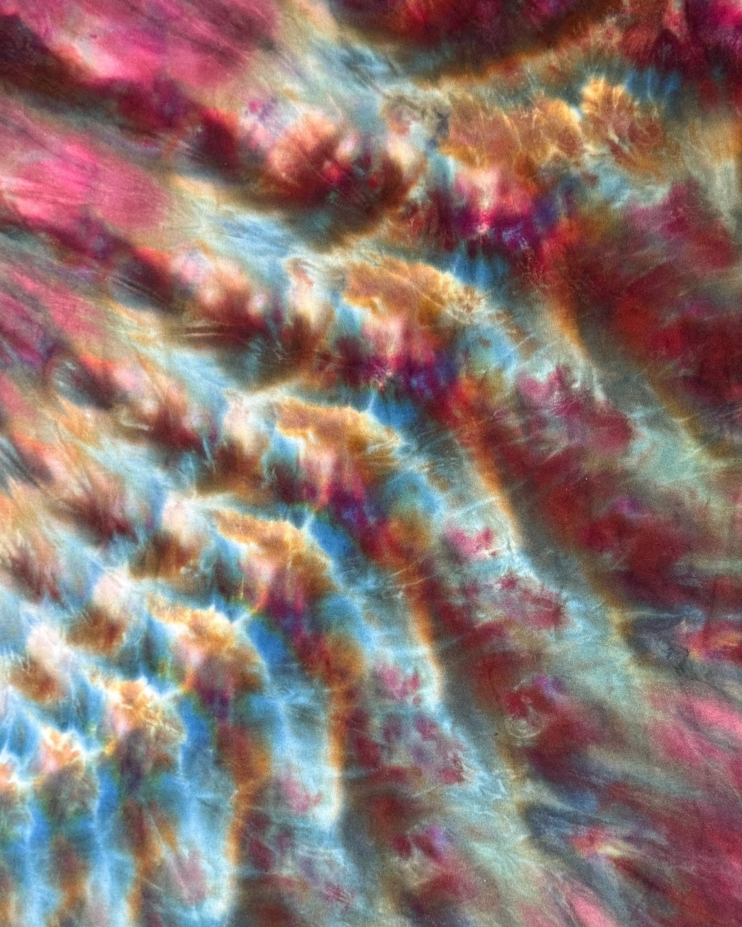 L - ice dyed mindbender black opal cosmic rolled tee