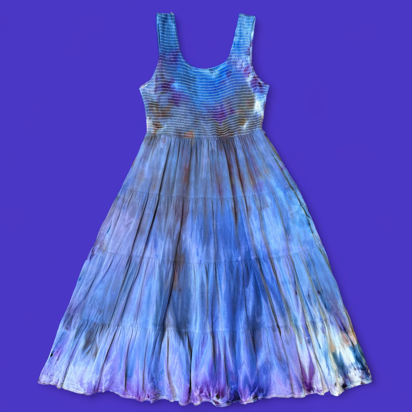 S - ice dyed midi dress