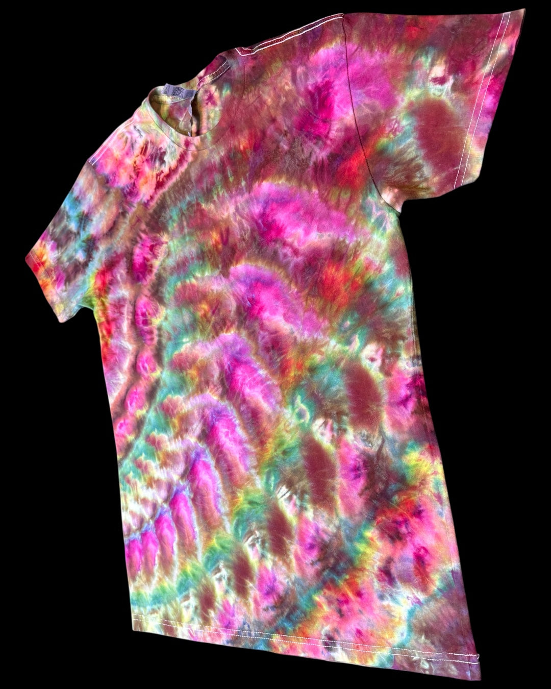 M - ice dyed kaleidoscope cosmic roll logo tee