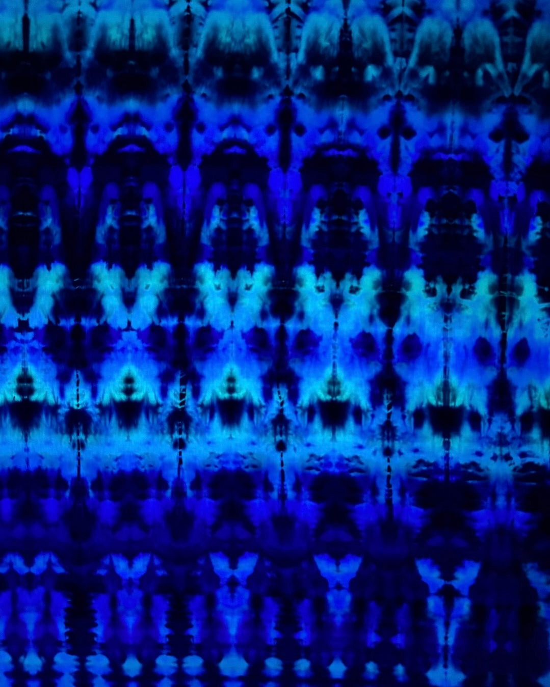 ice dyed glowing alchemist micro pleated shibori bandana