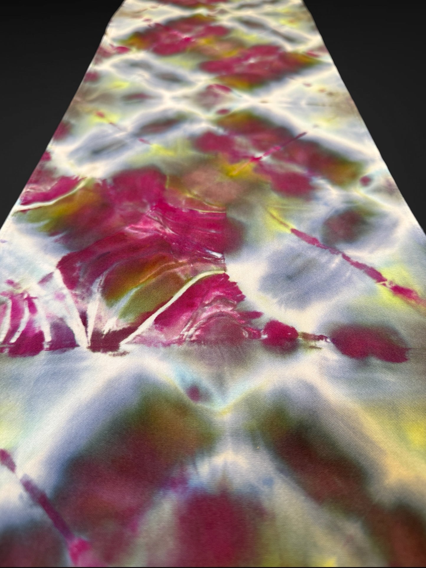 ice dyed shibori bamboo rayon scarf