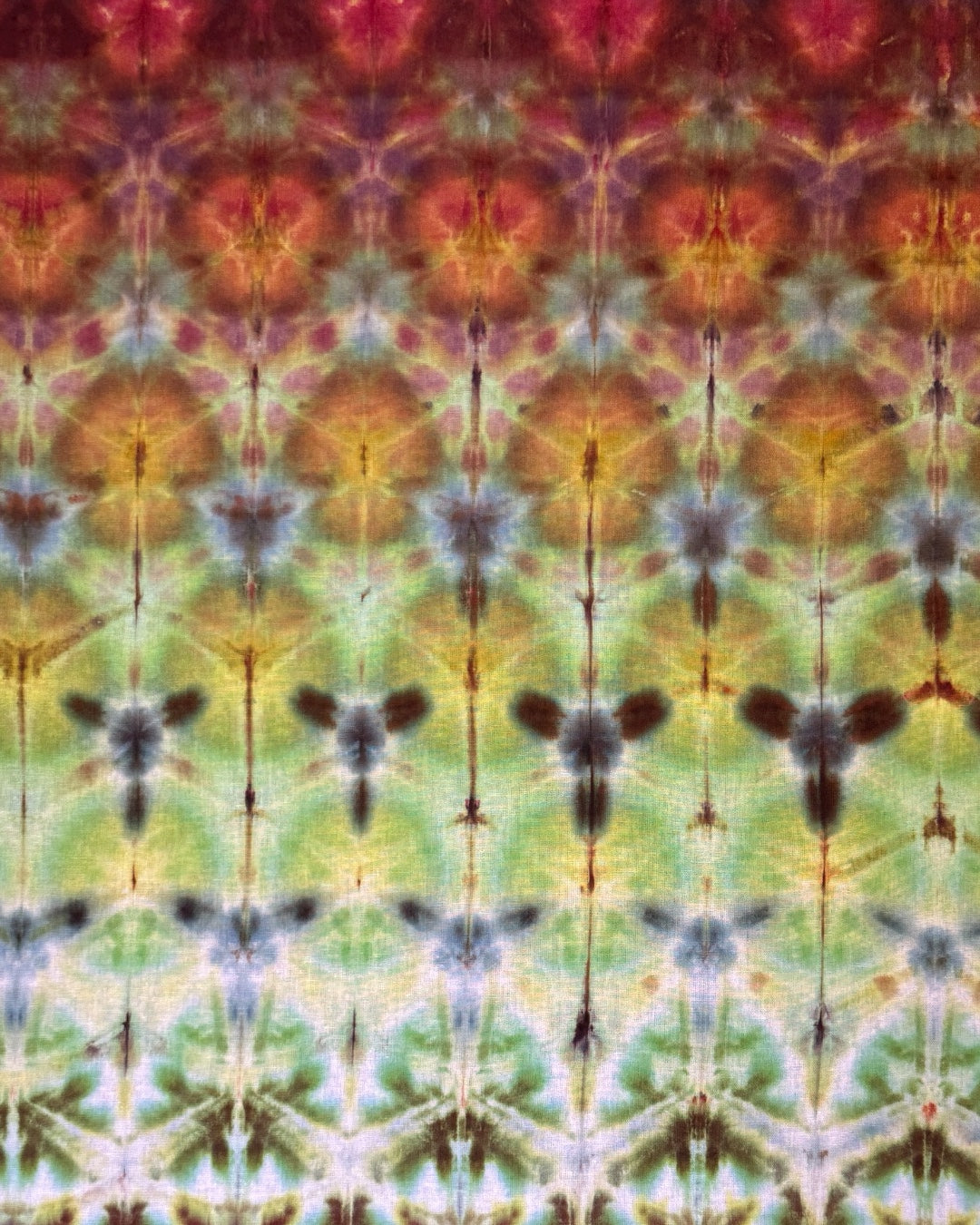 ice dyed phoenix flame sekka shibori bandana