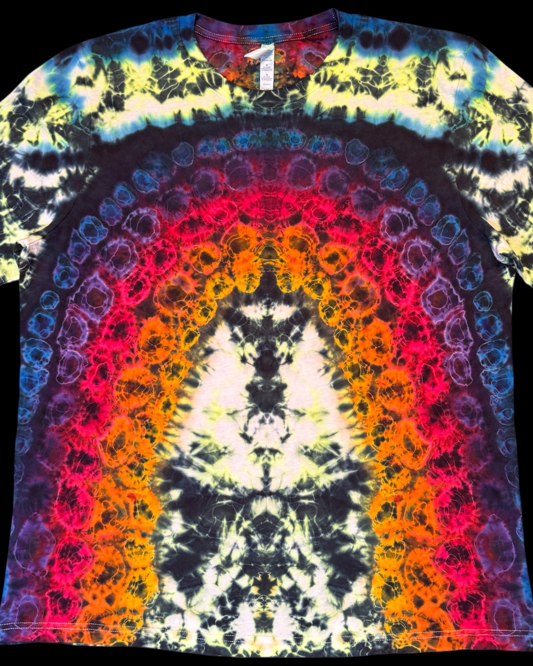 XL - rainbow arch glowing kenney style tee with kenney shield spine