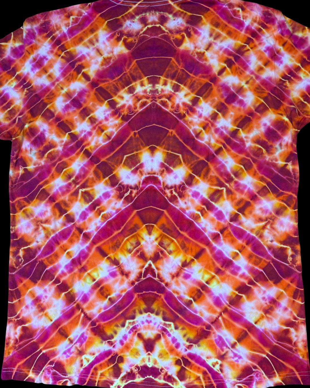 XL - flaming inverted chevron tee