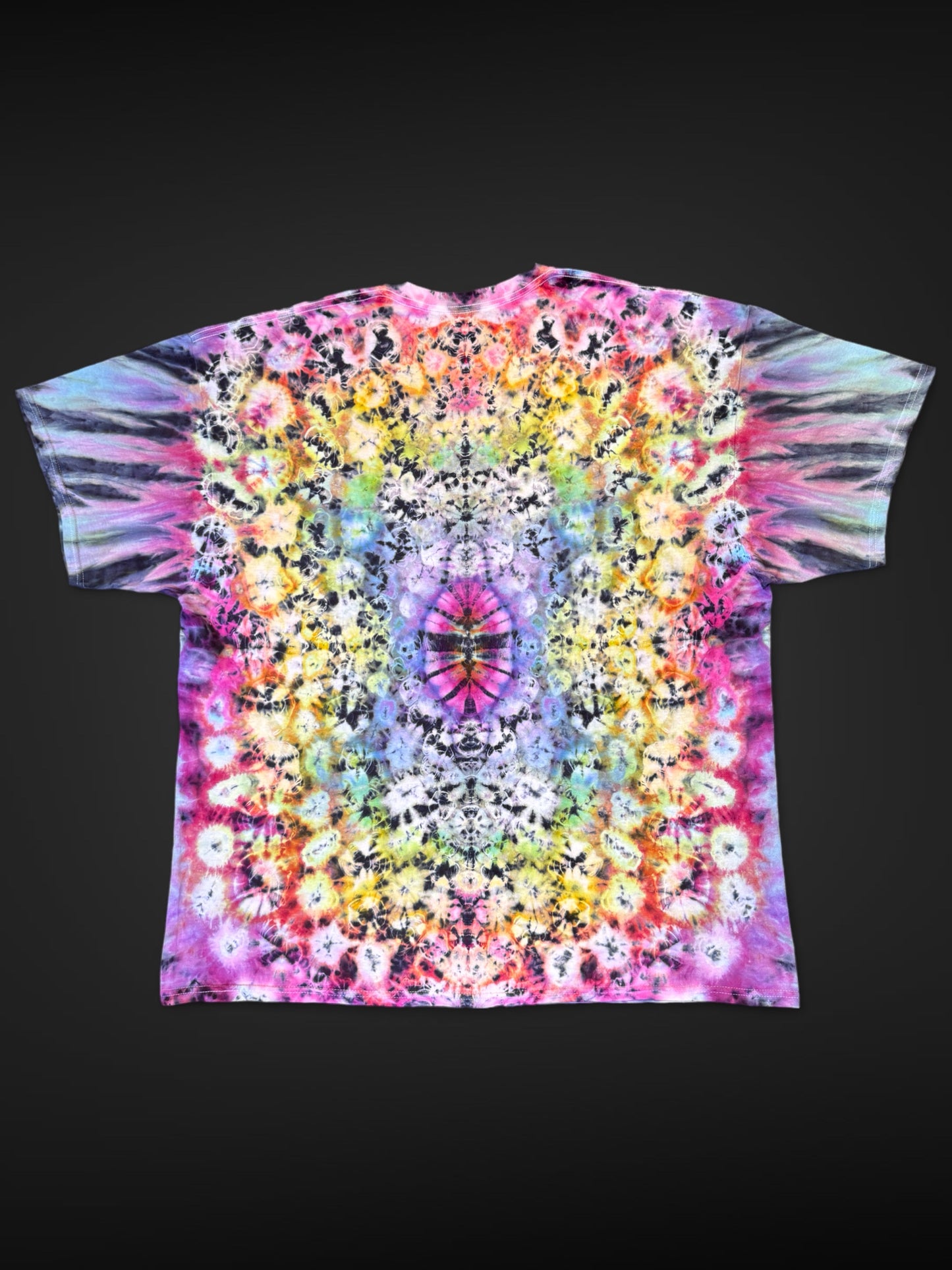 XXL - ice dyed quad fold kenney style tee