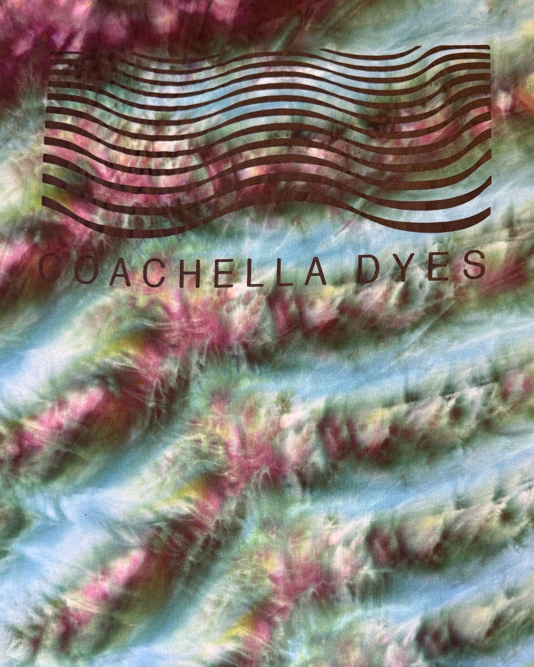 M - ice dyed ‘aurora’ cosmic rolled logo tee