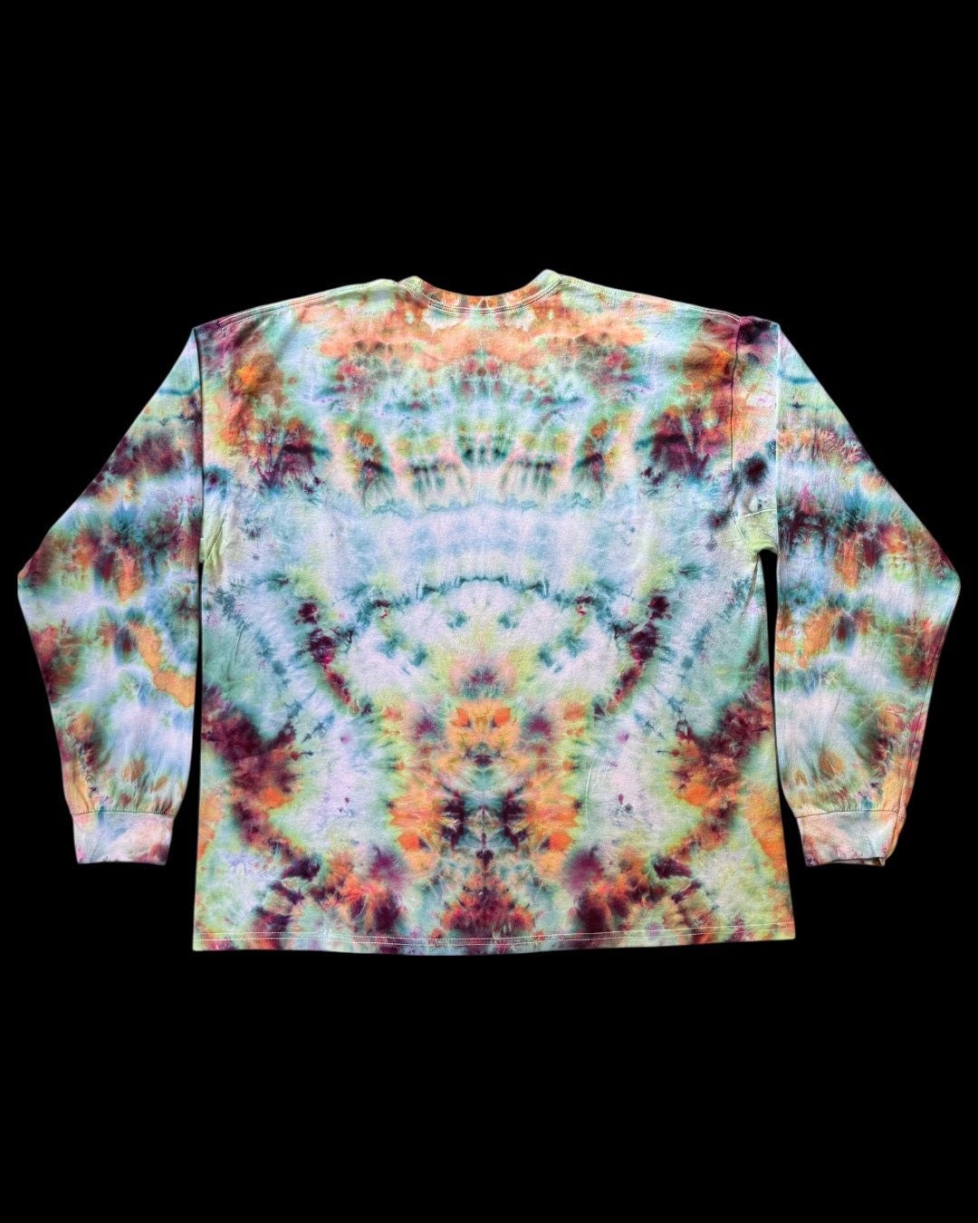 XXL - ice dyed highlights and northern lights cosmic combo long sleeve tee