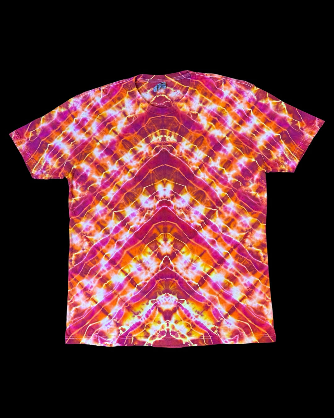 XL - flaming inverted chevron tee