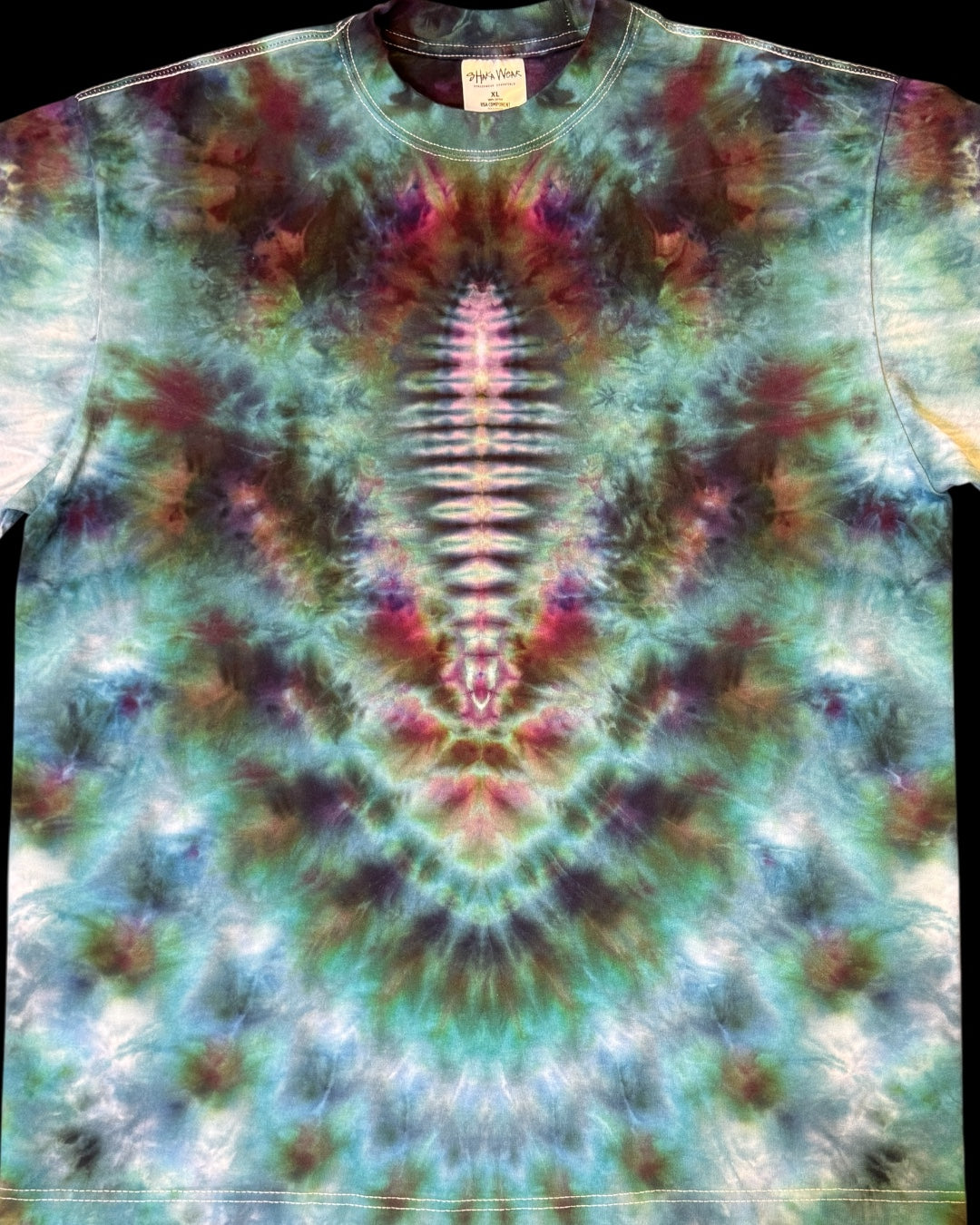 XL - ice dyed cosmic roll medallion tee