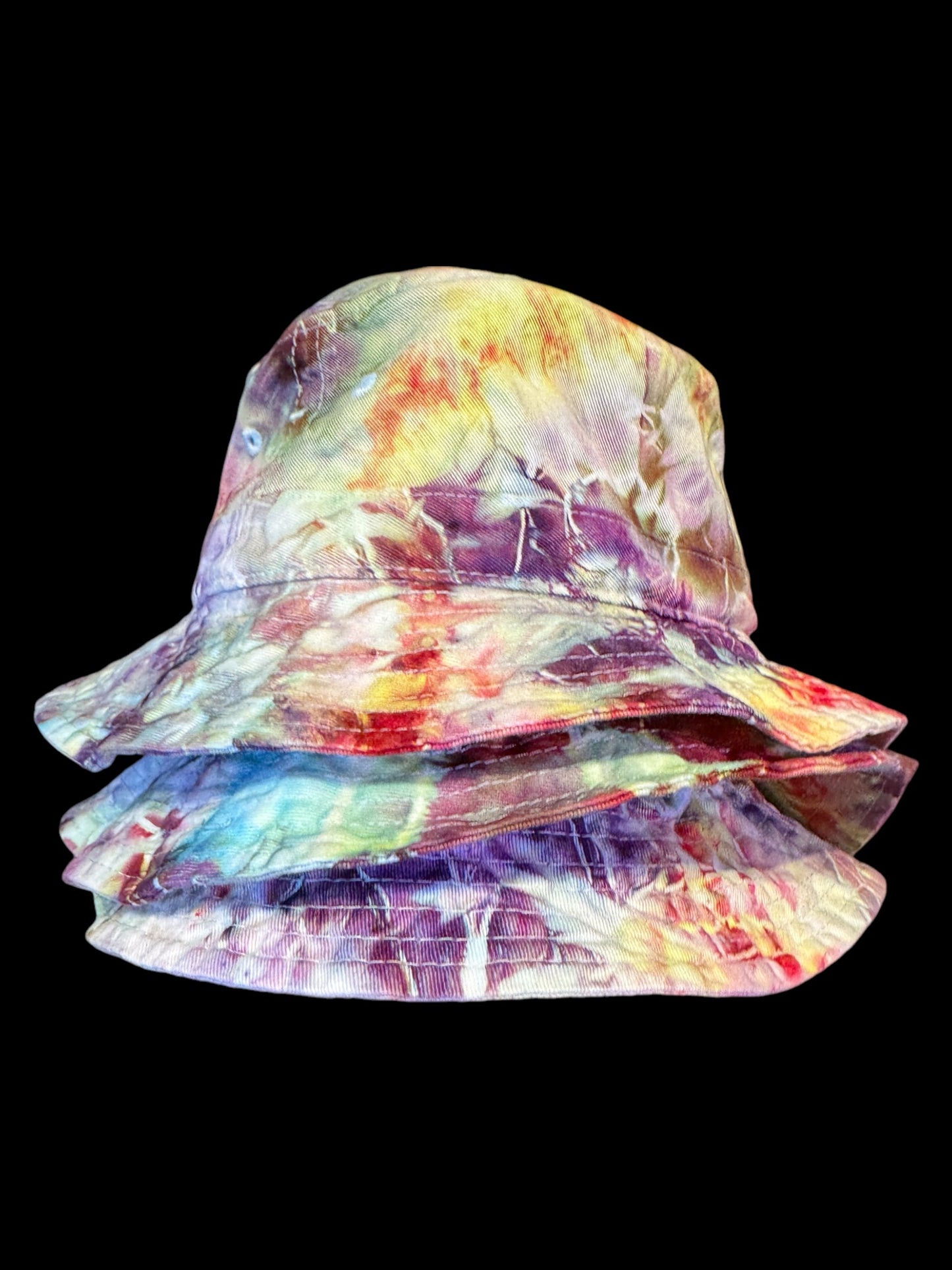 ice dyed bucket hat - alchemist/tangerine