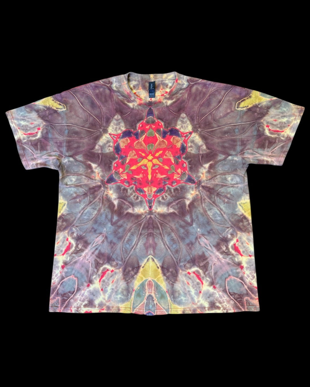 XL - red reverse dyed hexdala tee
