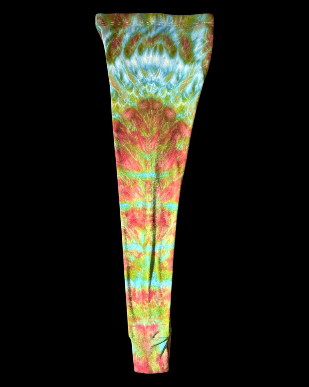 S - ice dyed stormy skies cosmic rolled leggings