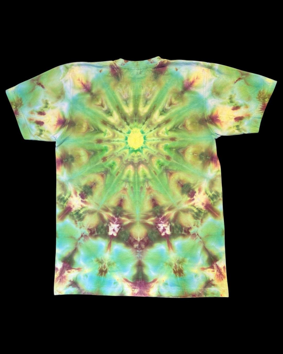 M - ice dyed glowing mandala tee