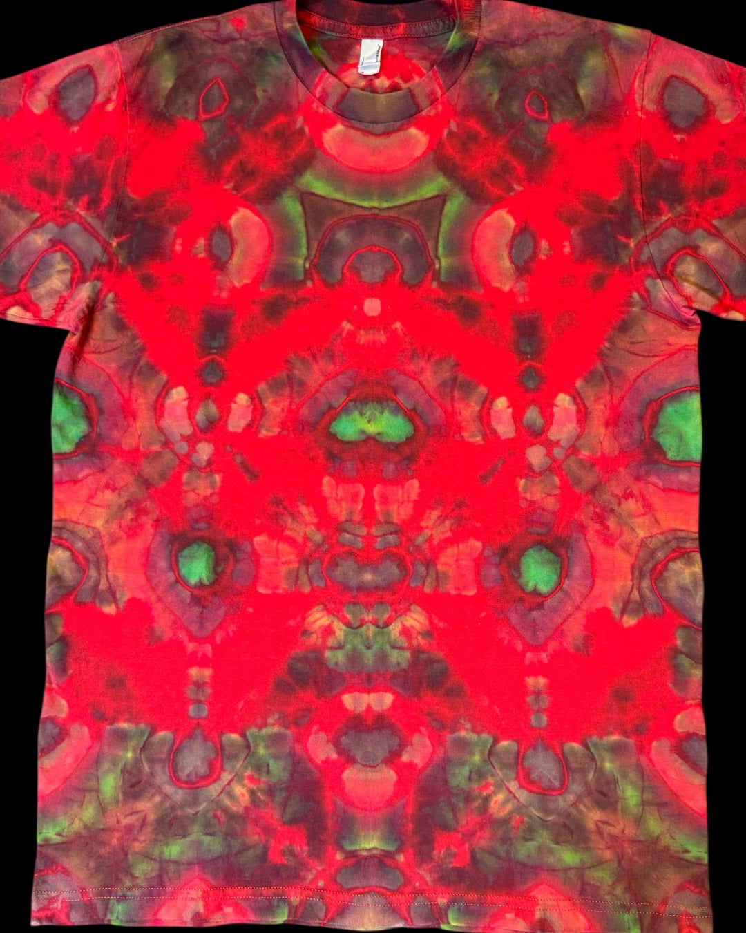 M - red reverse dyed experimental shibori tee