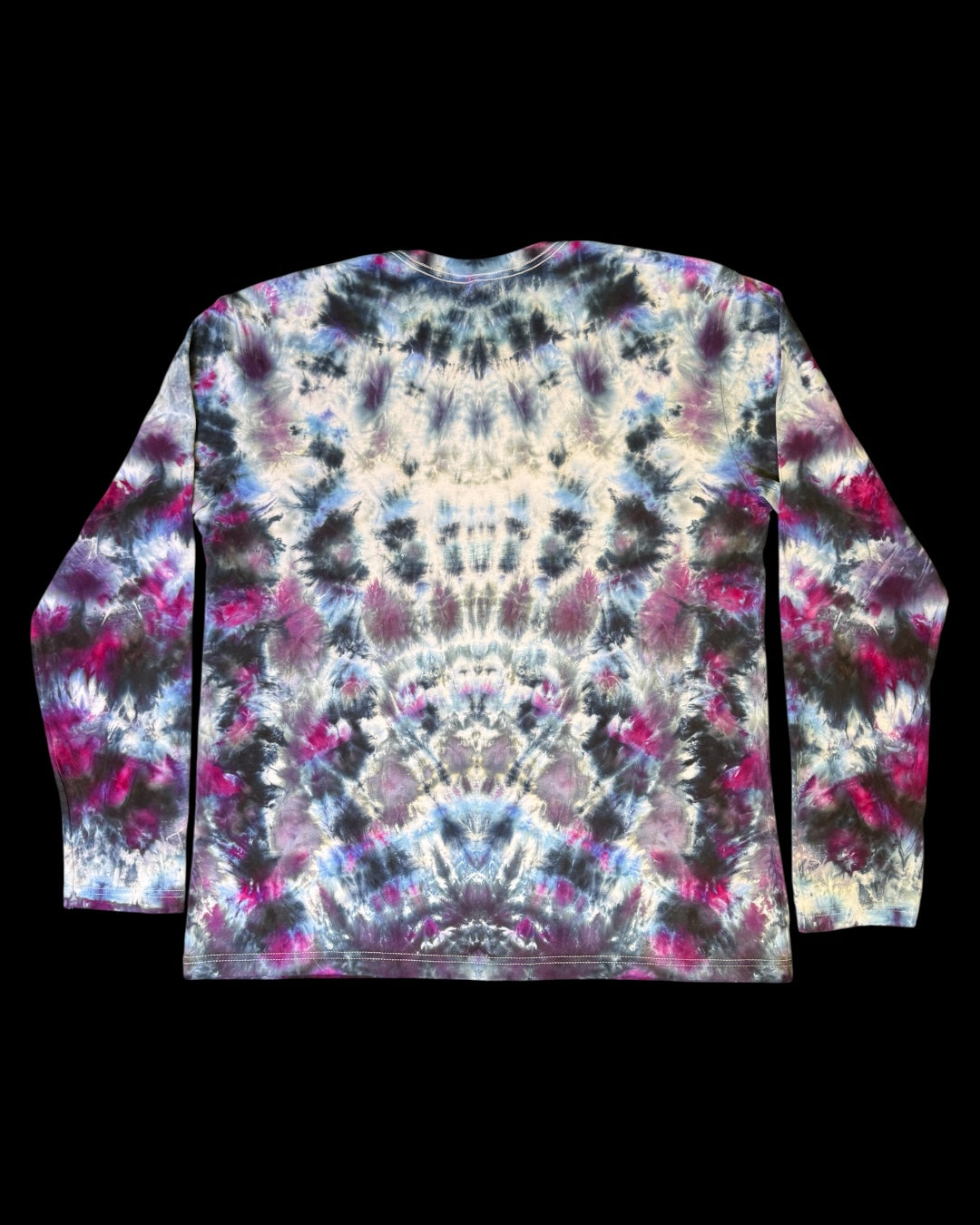XL - ice dyed mirrored cosmic roll long sleeve tee