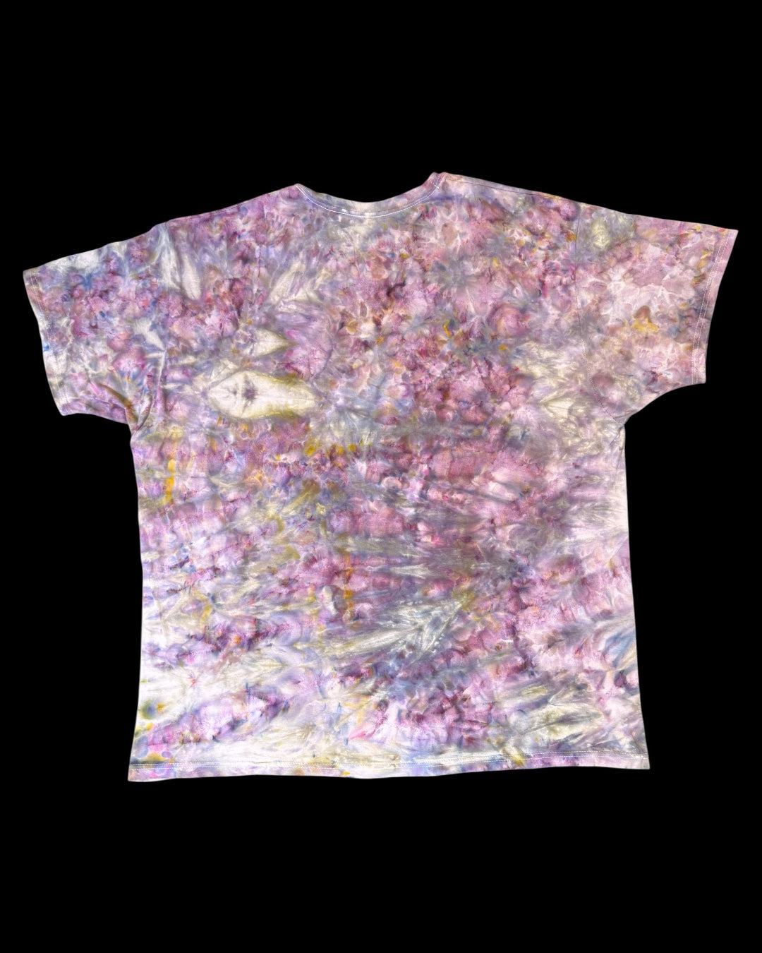 XXL - bubble ice dyed custom color red tide scrunch tee