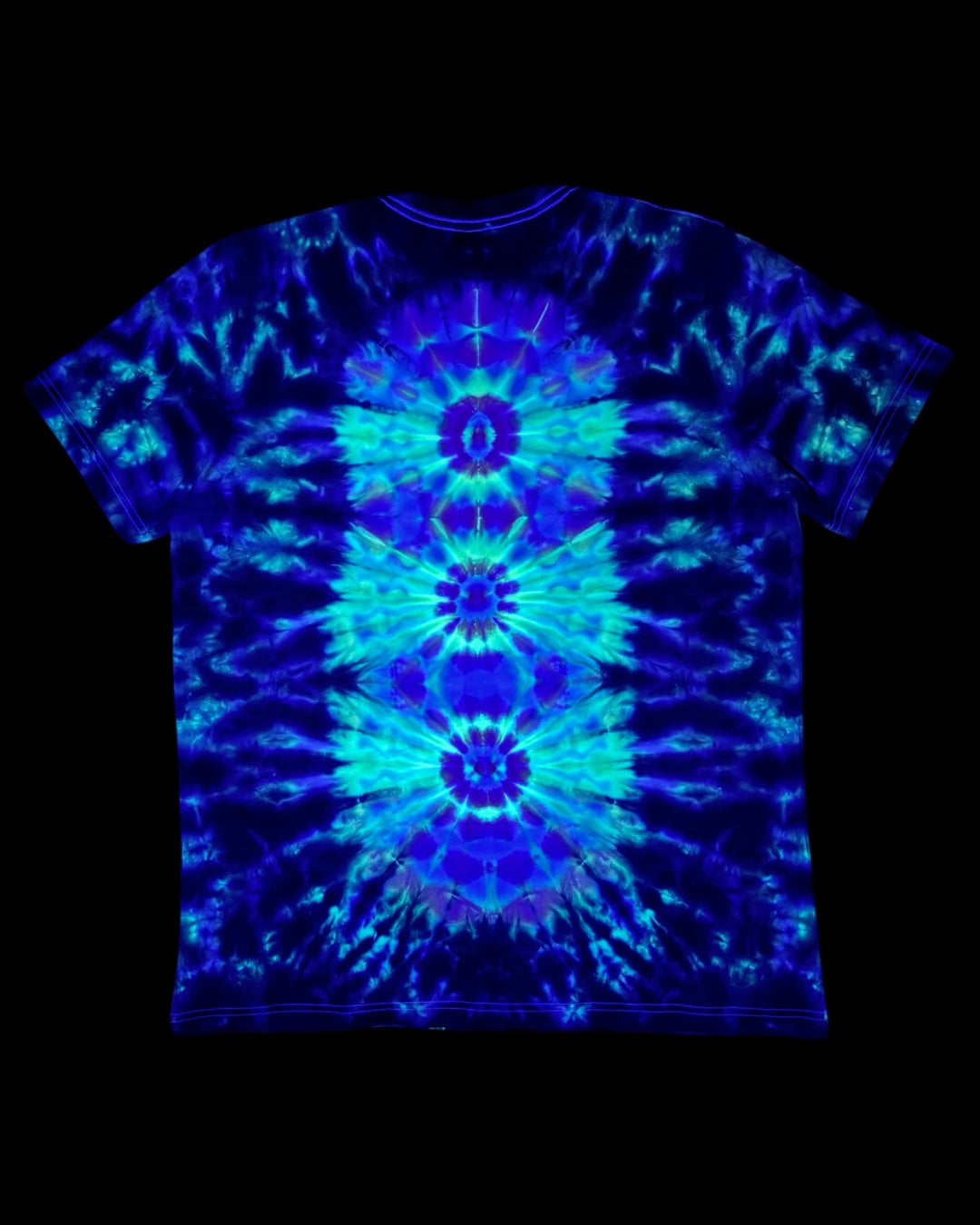 L - UV reactive mandala with dala-spine tee