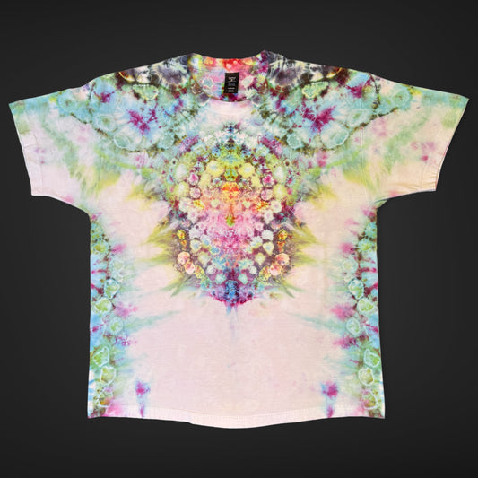 XL - ice dyed abstract kenney style stealie tee