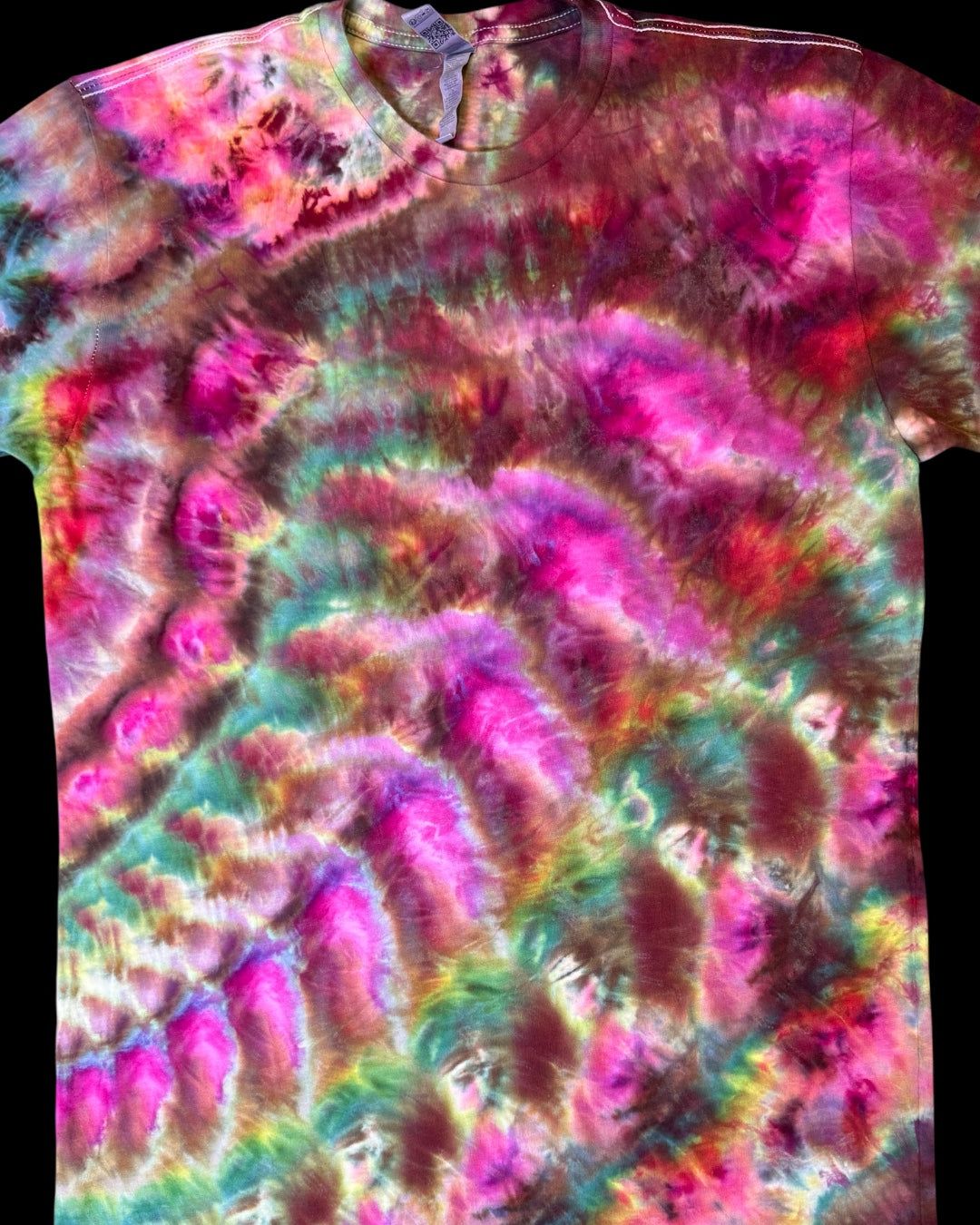 M - ice dyed kaleidoscope cosmic roll logo tee
