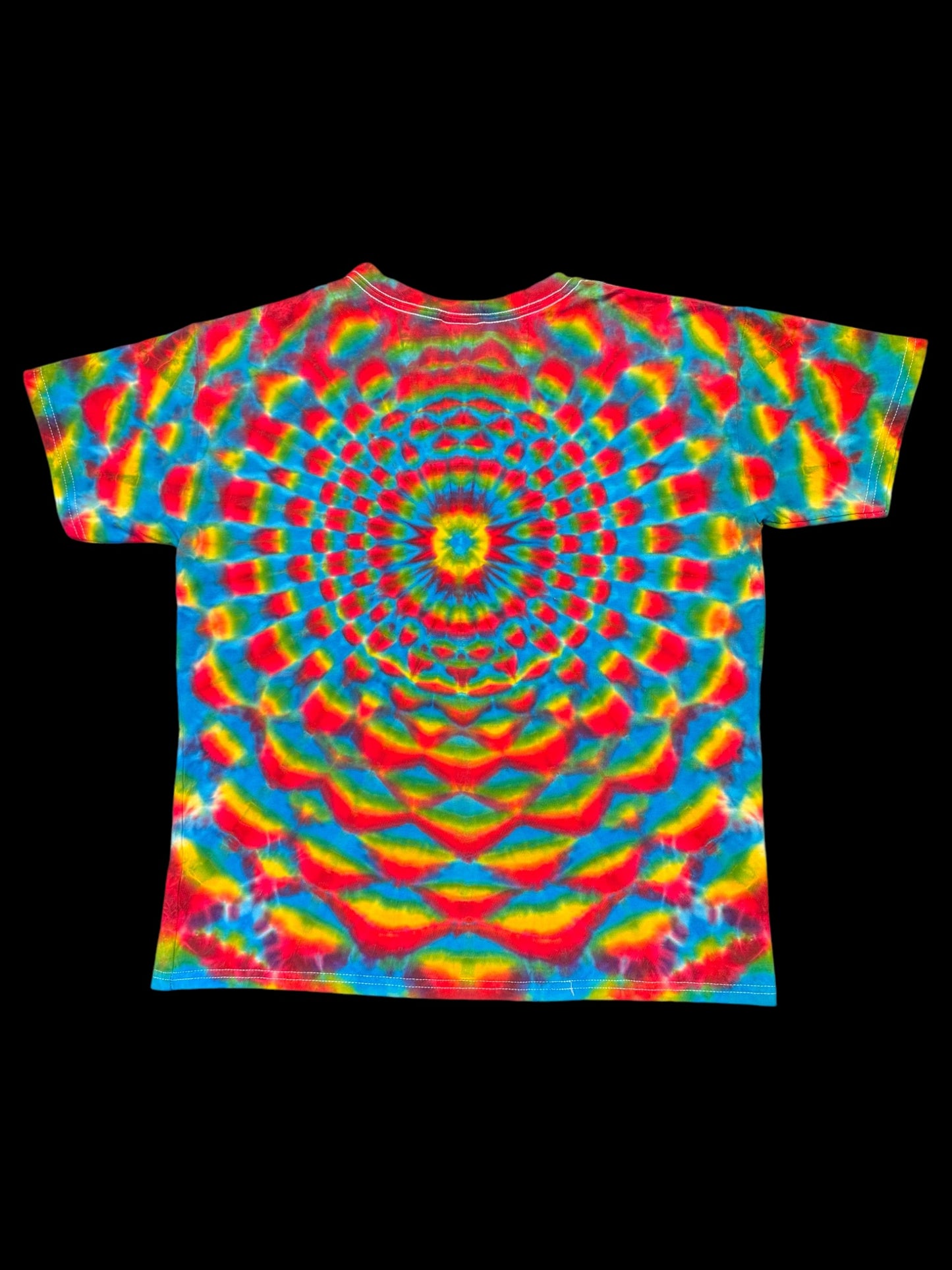 L - youth sized rainbow mandala tee