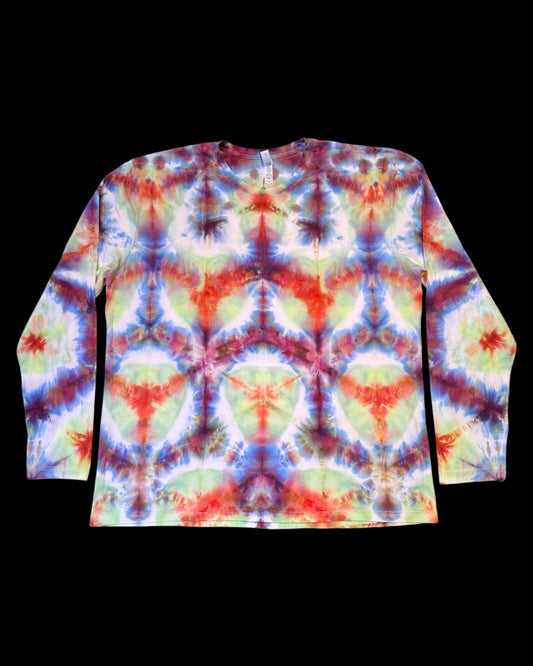 XXL - ice dyed glowing sekka shibori long sleeve tee