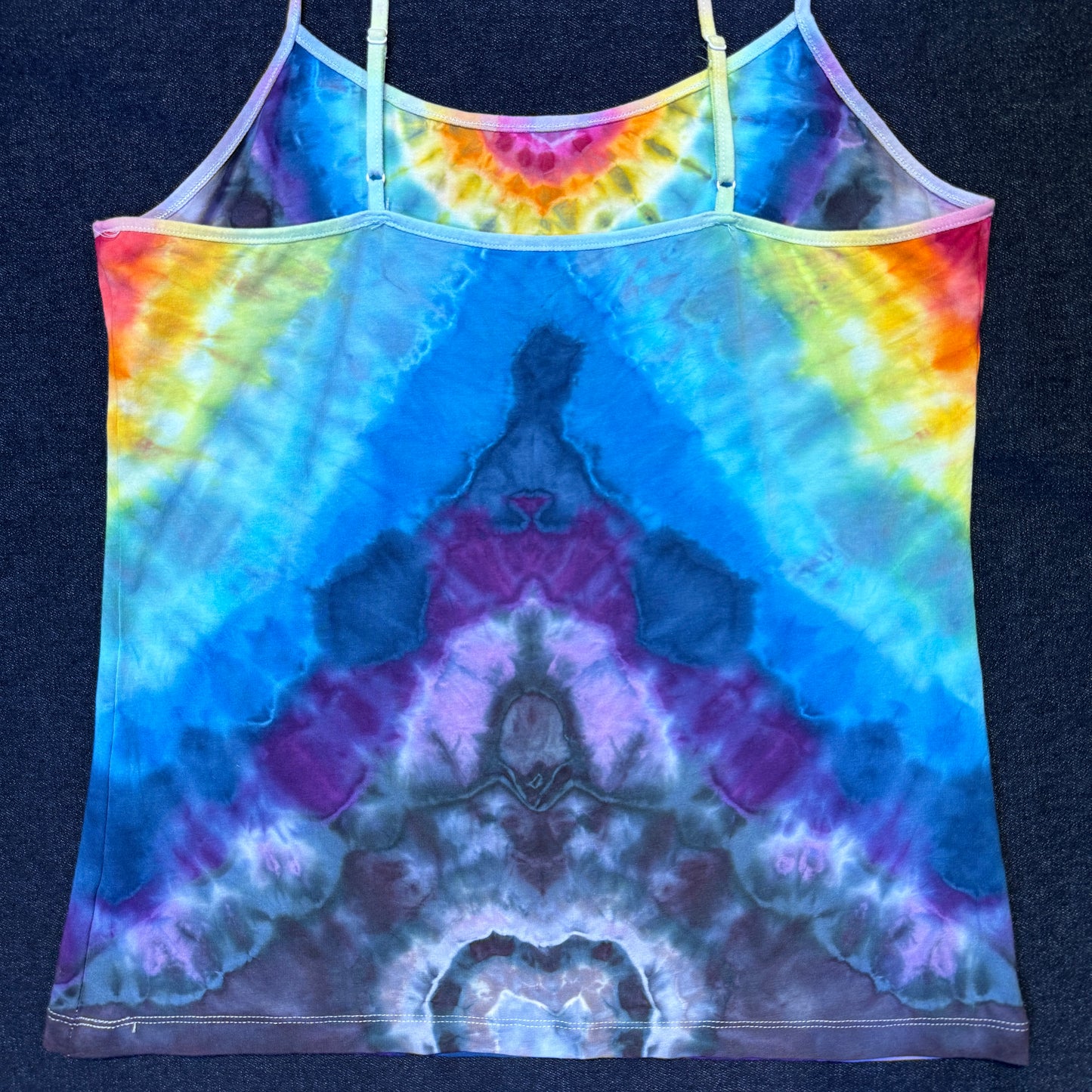 L - double rainbow mandala cami