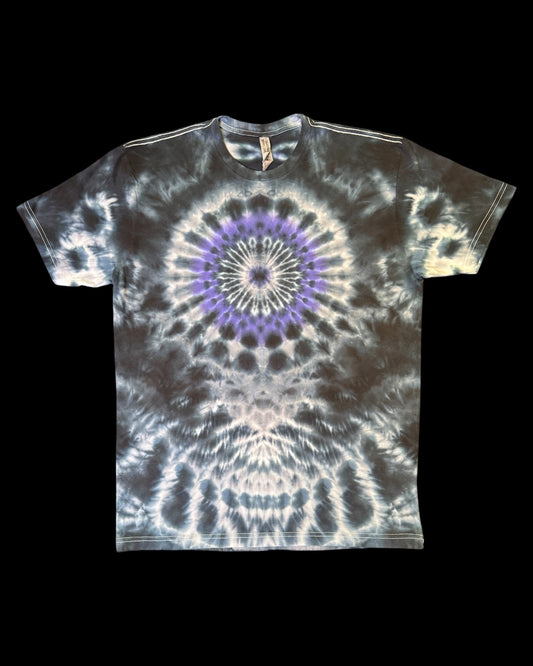 L - black violet mandala with phat spine tee