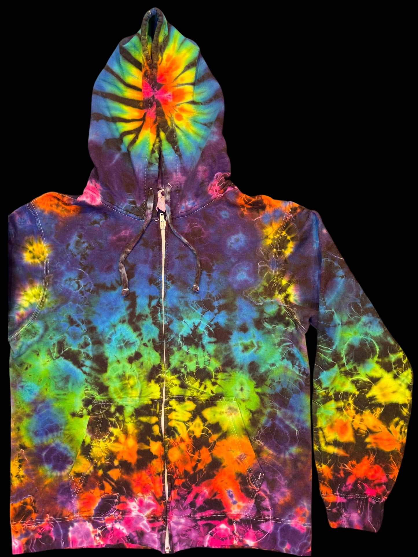 M - rainbow kenney style full zip hoodie