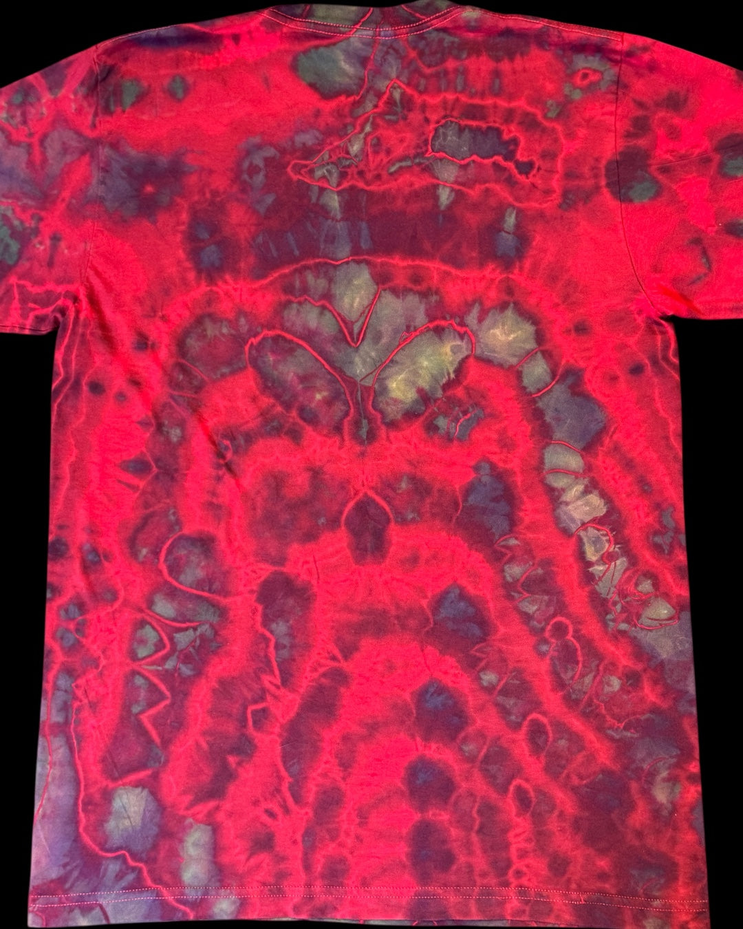 M - red reverse dyed cosmic geode tee