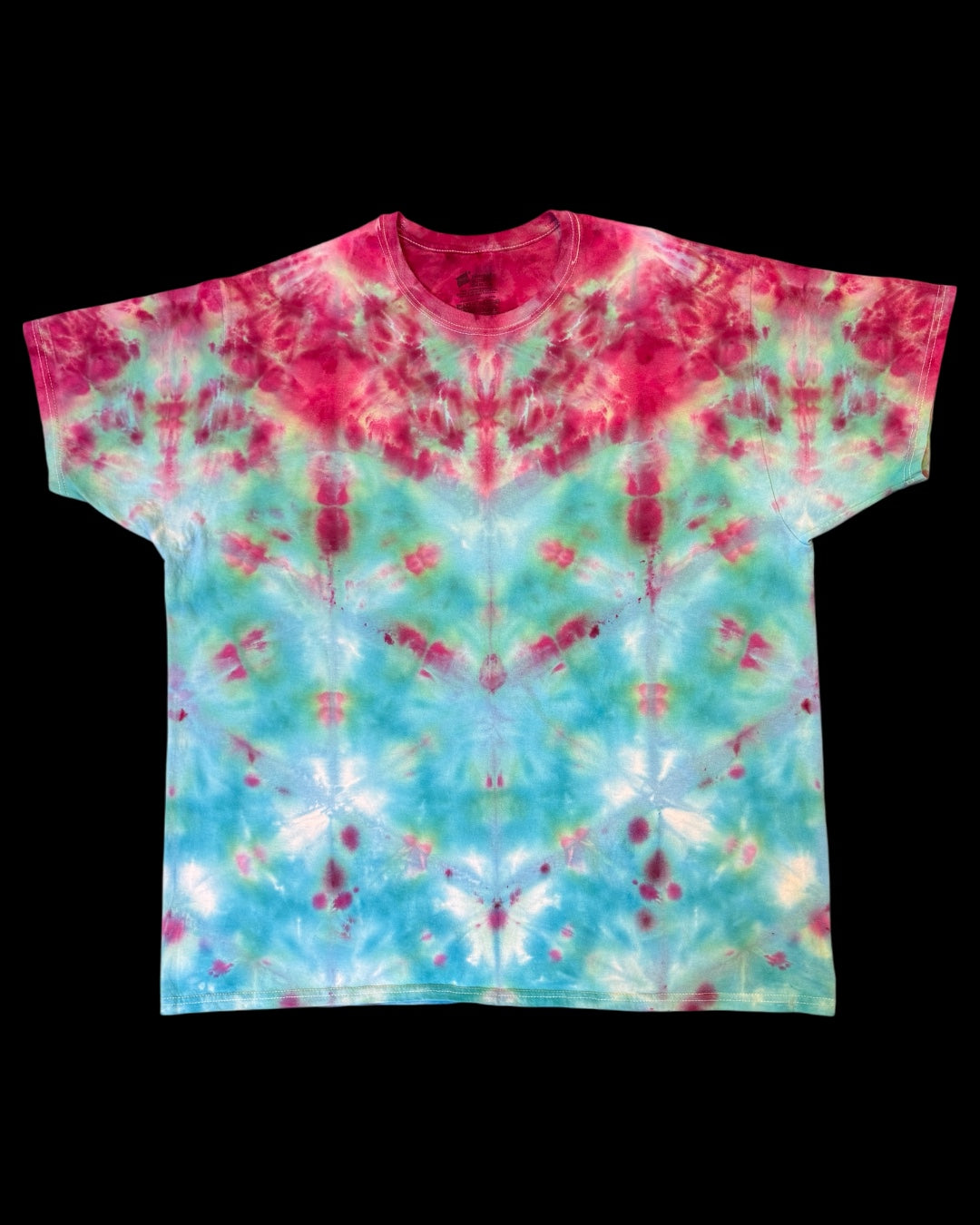 XXL - ice dyed blue violet sekka shibori tee