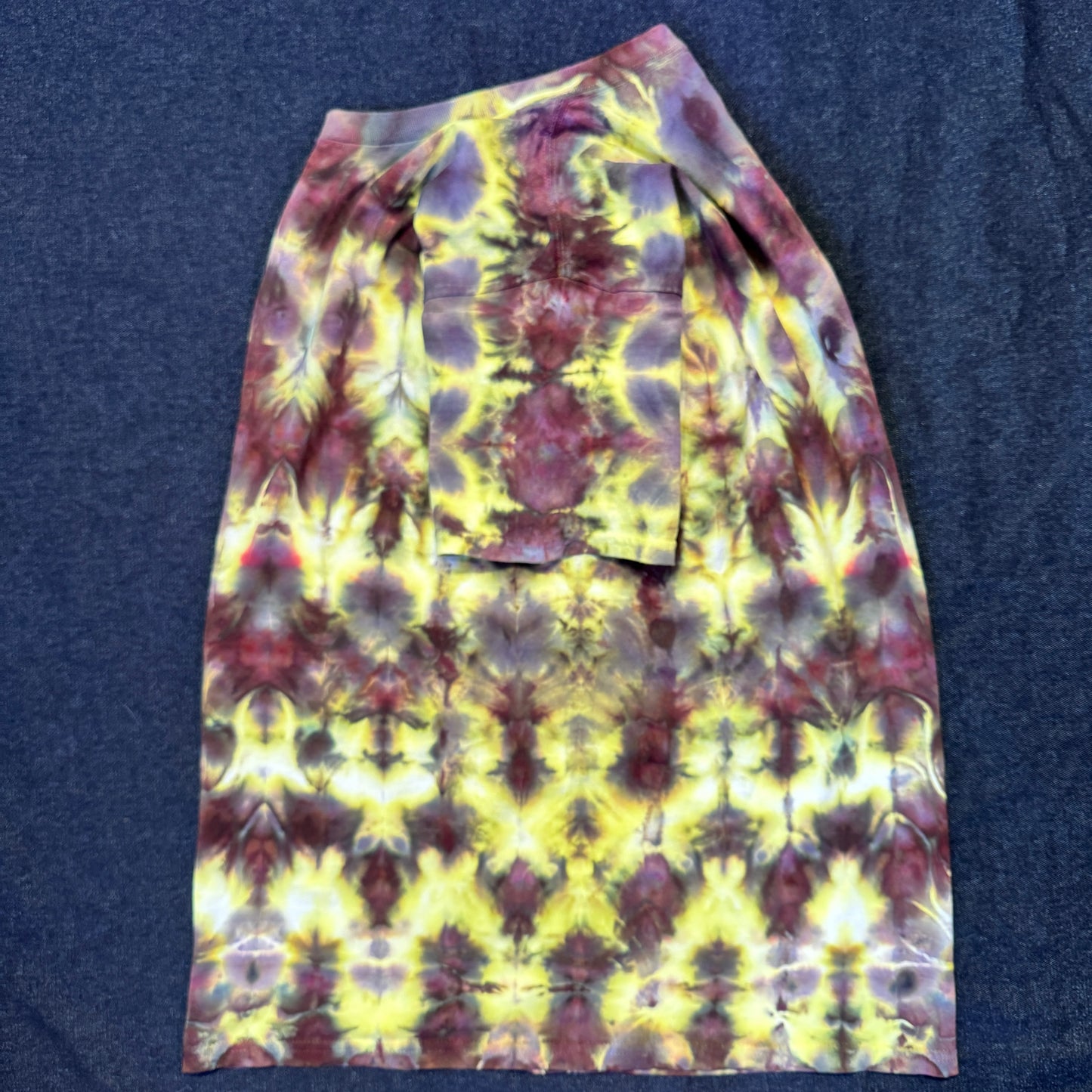 M - ronstar style pleat ice dyed tee