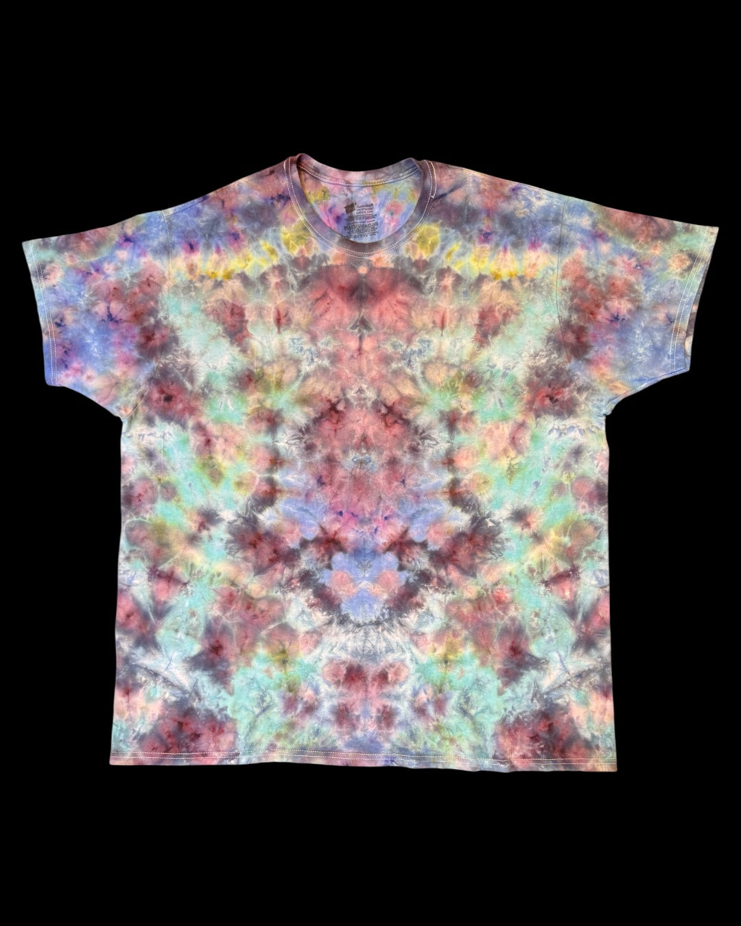 XXL - ice dyed mirrored scrunch tee