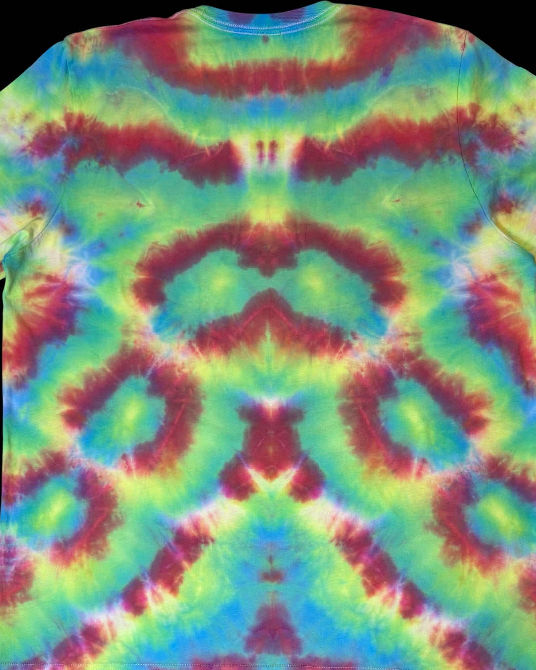 XL - UV reactive rainbow mandala and cosmic roll combo tee