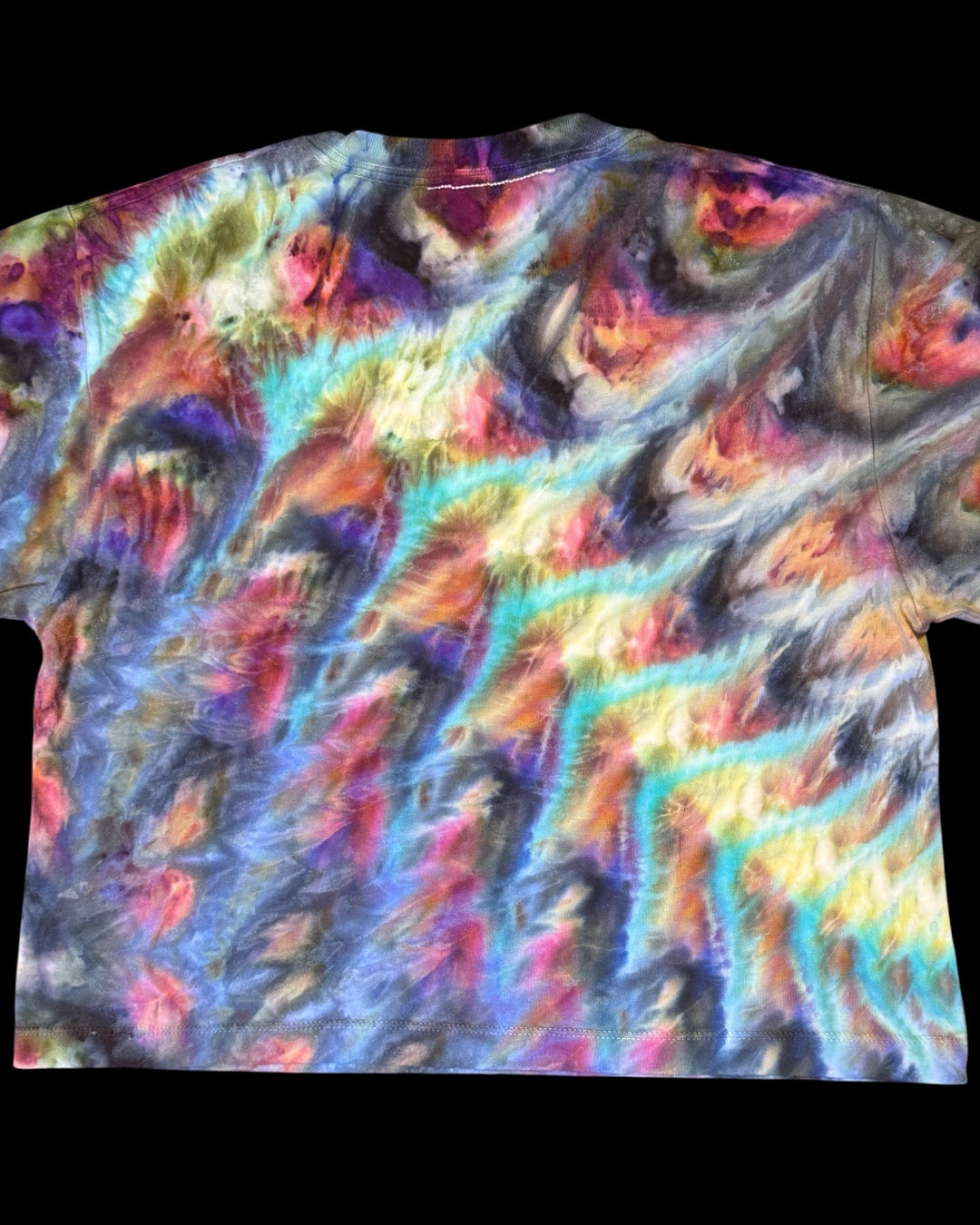 S - ladies’ fit warrior princess ice dyed cosmic roll boxy cropped tee