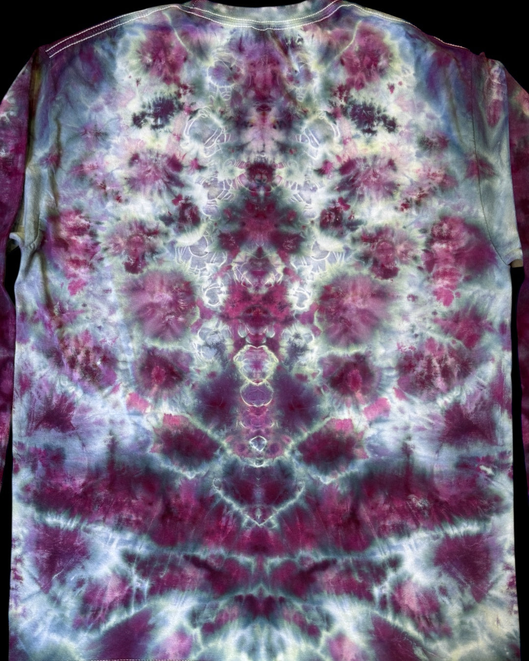 M - ice dyed dusty purple kenney style combo long sleeve tee