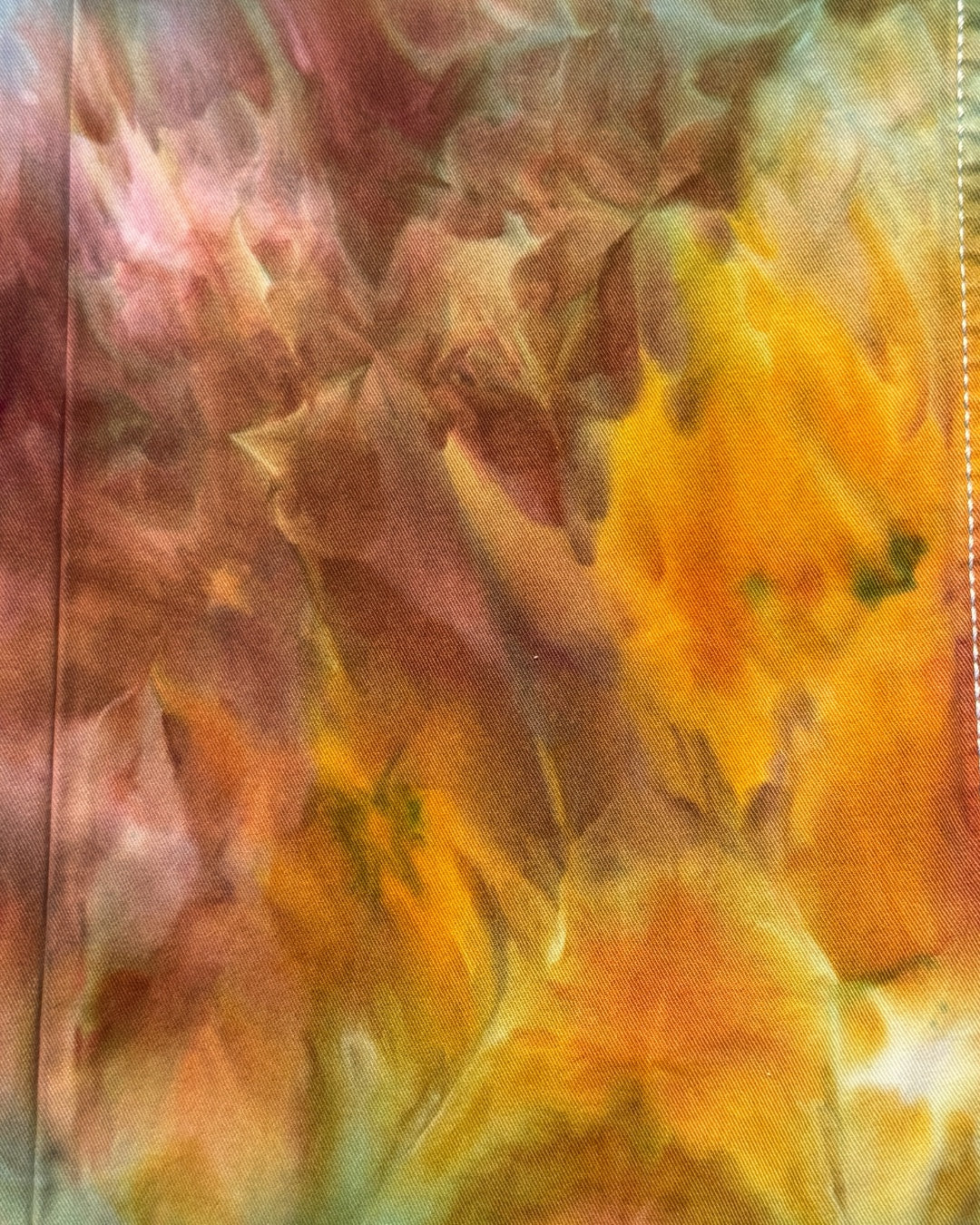 30” x 32” - upcycled ice dyed men’s pants