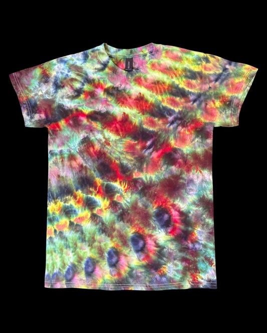 S - ice dyed colorful cosmic chaos tee