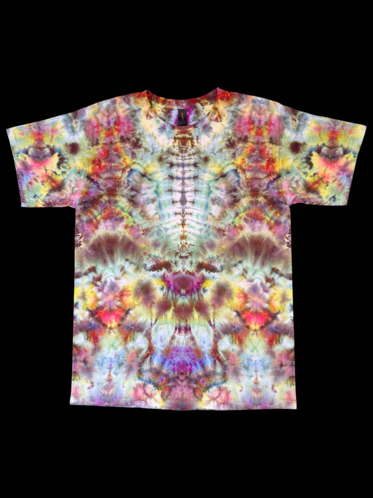 L - ice dyed medallion trip style tee