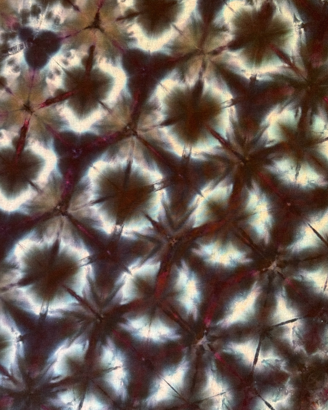 ice dyed raven snow flower shibori bandana