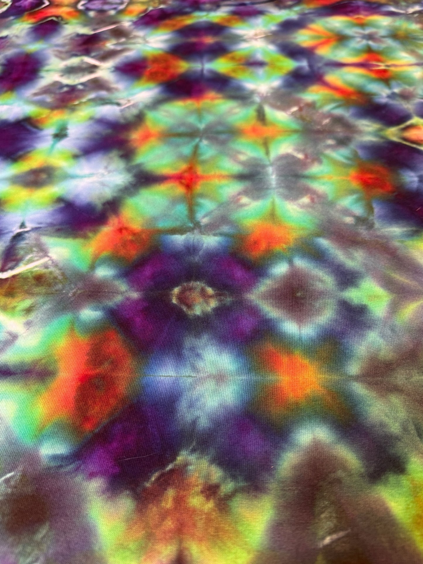 L - ice dyed multicolor glitch tee