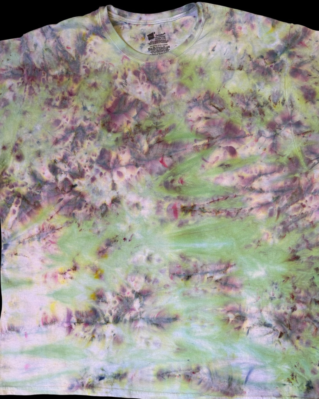 XXL - bubble ice dyed kaleidoscope eyes scrunch tee