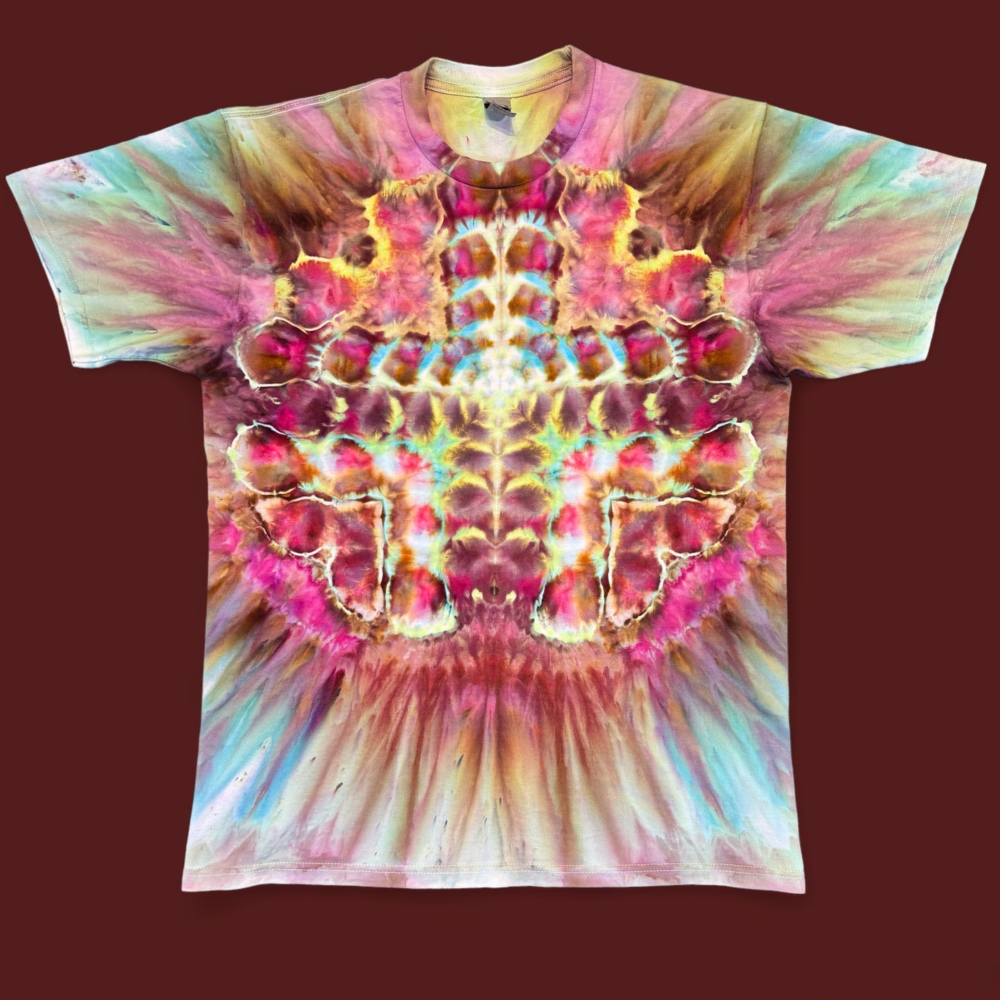 L - ice dyed cosmic portal tee