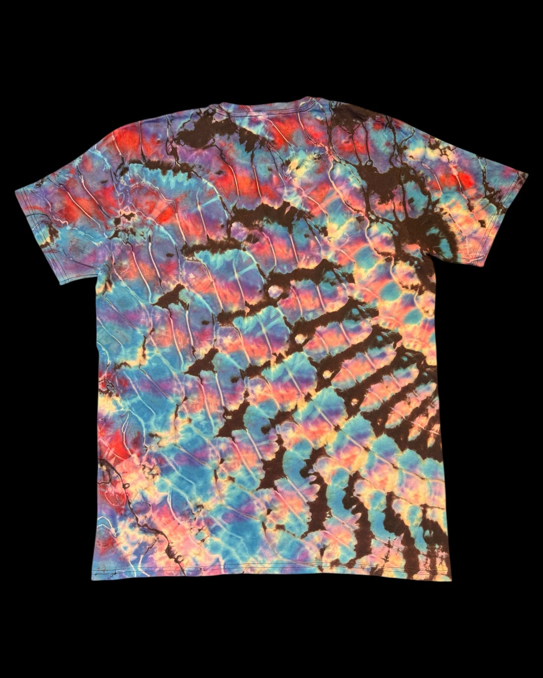 L - black reverse dyed cosmic rolled tee