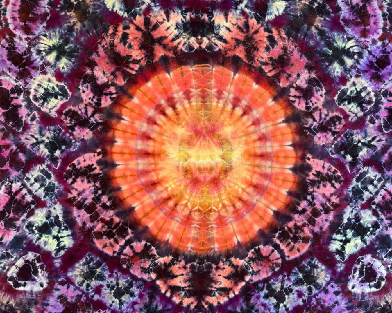 UV reactive kenney style mandala small sized tapestry
