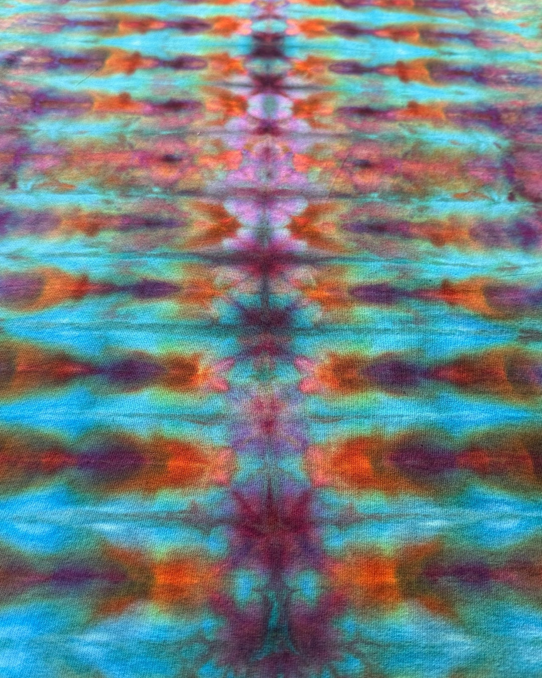 L - ice dyed hexdala with klink spine long sleeve tee